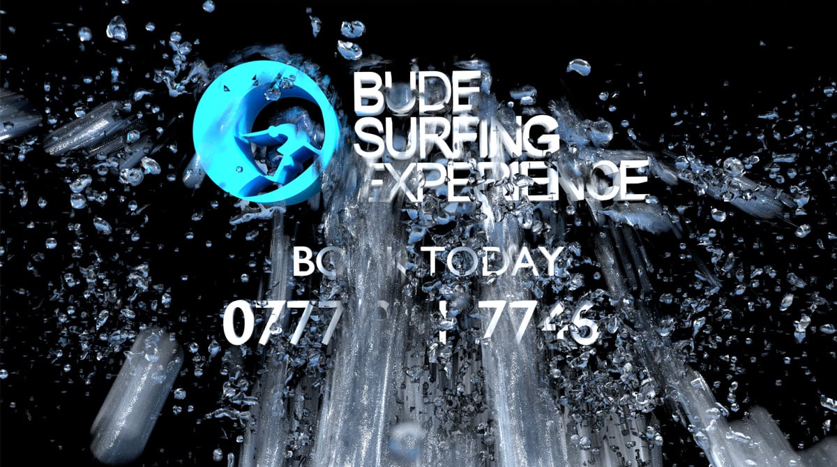 3D Animated Intro with Simulated Water Splashes for Bude Surfing Experience, part 3 of 3