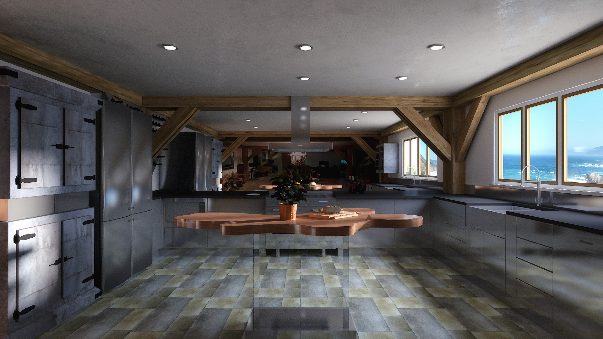 3D Kitchen Visualisation in Widemouth, Cornwall