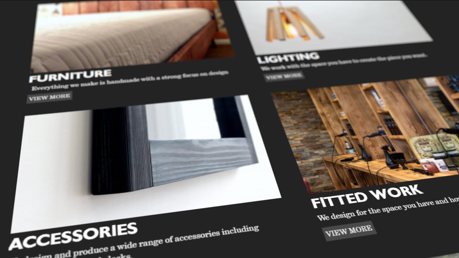 Bude Website Design for Max Marshall: Handmade Furniture Designer, part 2 of 2