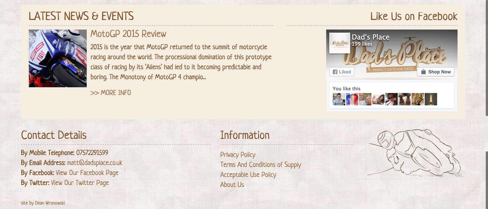Ecommerce Website Design for Dad’s Place in Bude, part 3 of 3