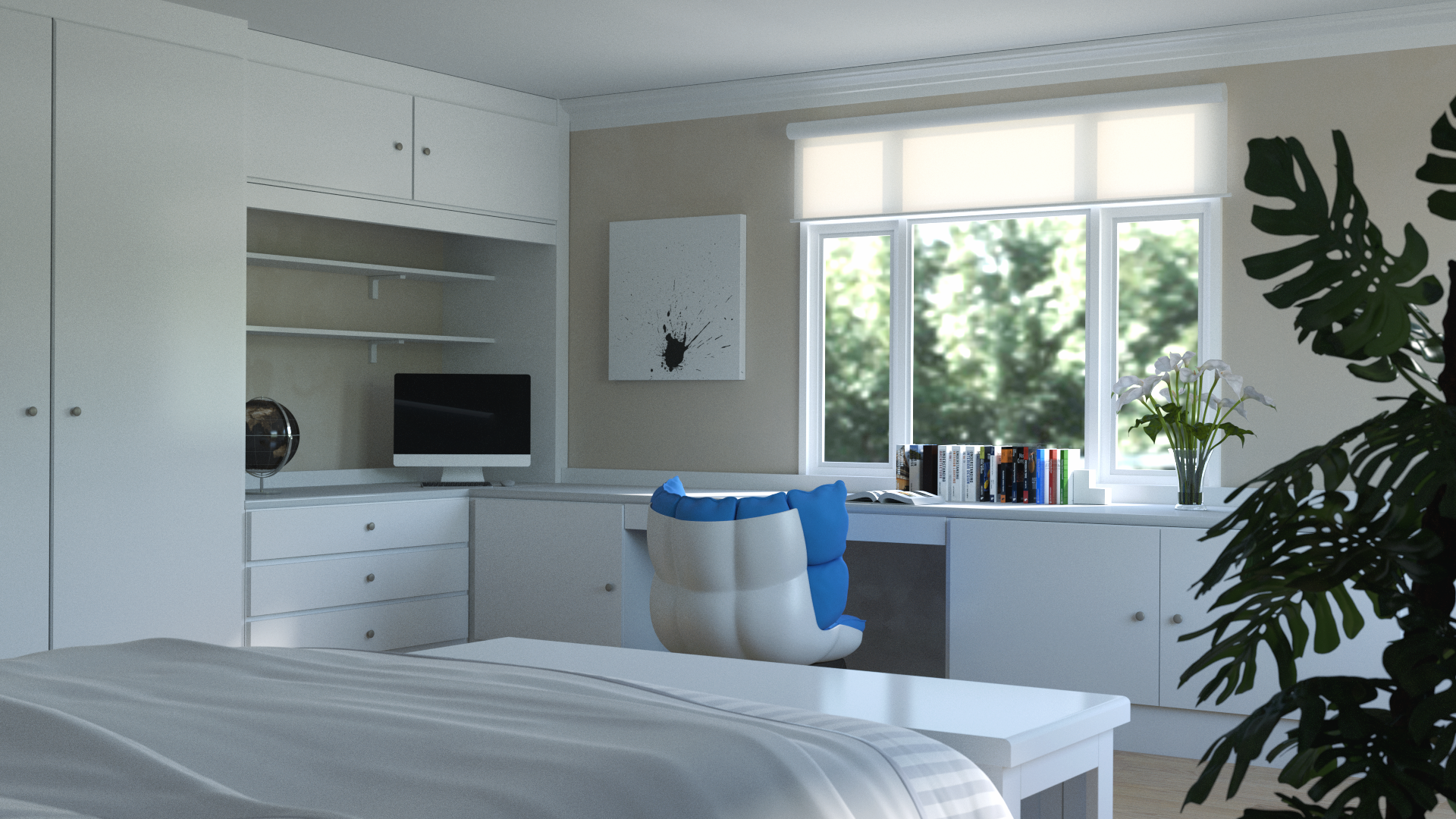 Example of a 3D Business Study Room Visualisation