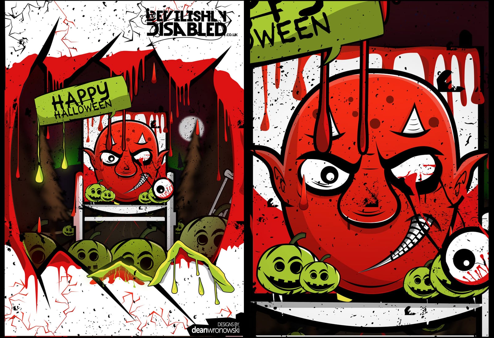 Halloween Poster for Devilishly Disabled in Bude, Cornwall, part 1 of 2
