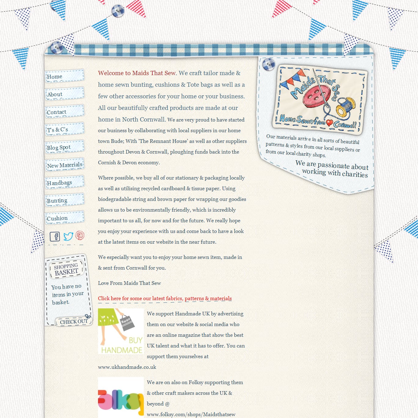 Marketing and WordPress Website for Maids That Sew in Bude, Cornwall, part 1 of 2