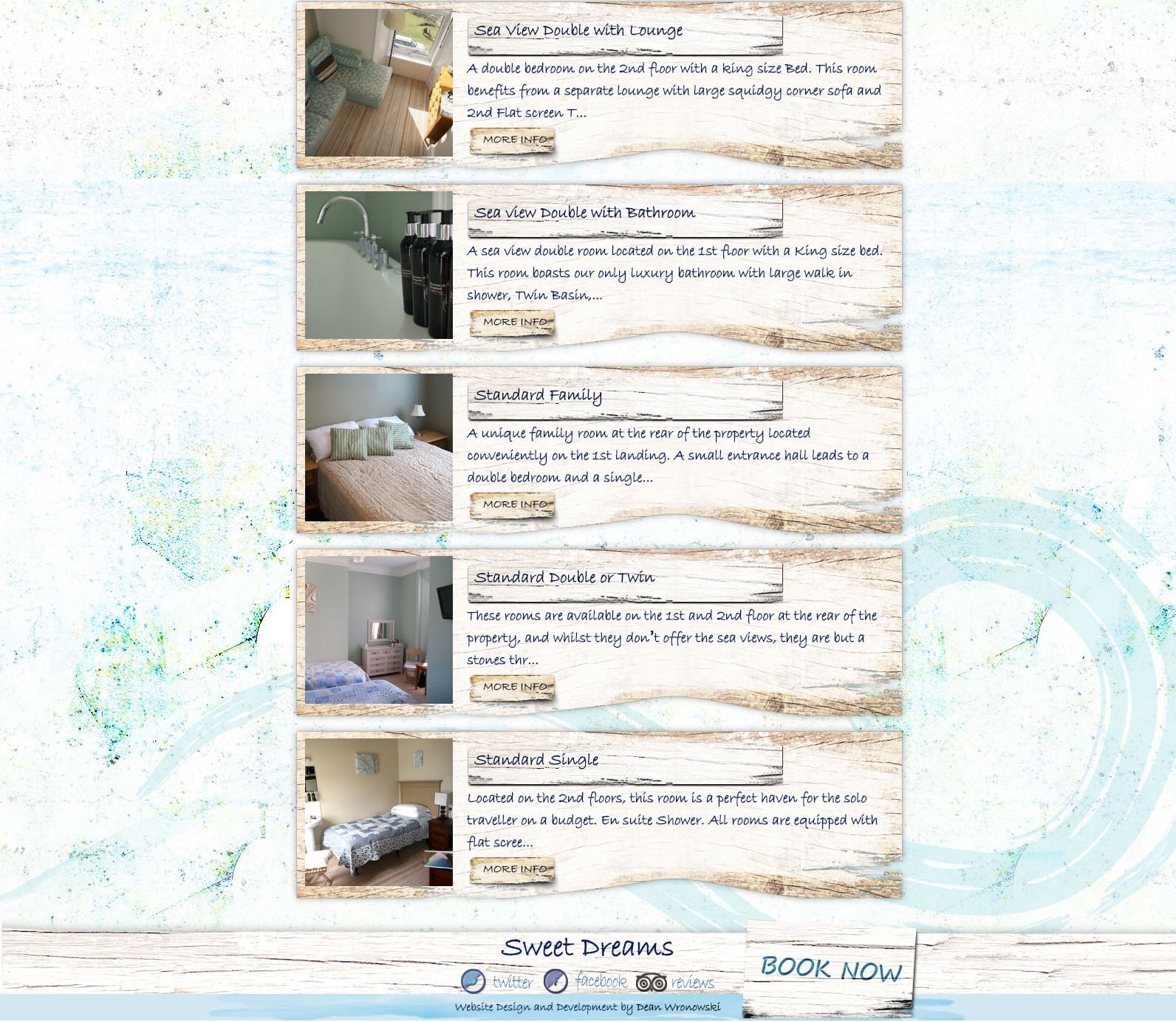 Seaside Accommodation Website Design for Edgcumbe in Bude, part 4 of 4