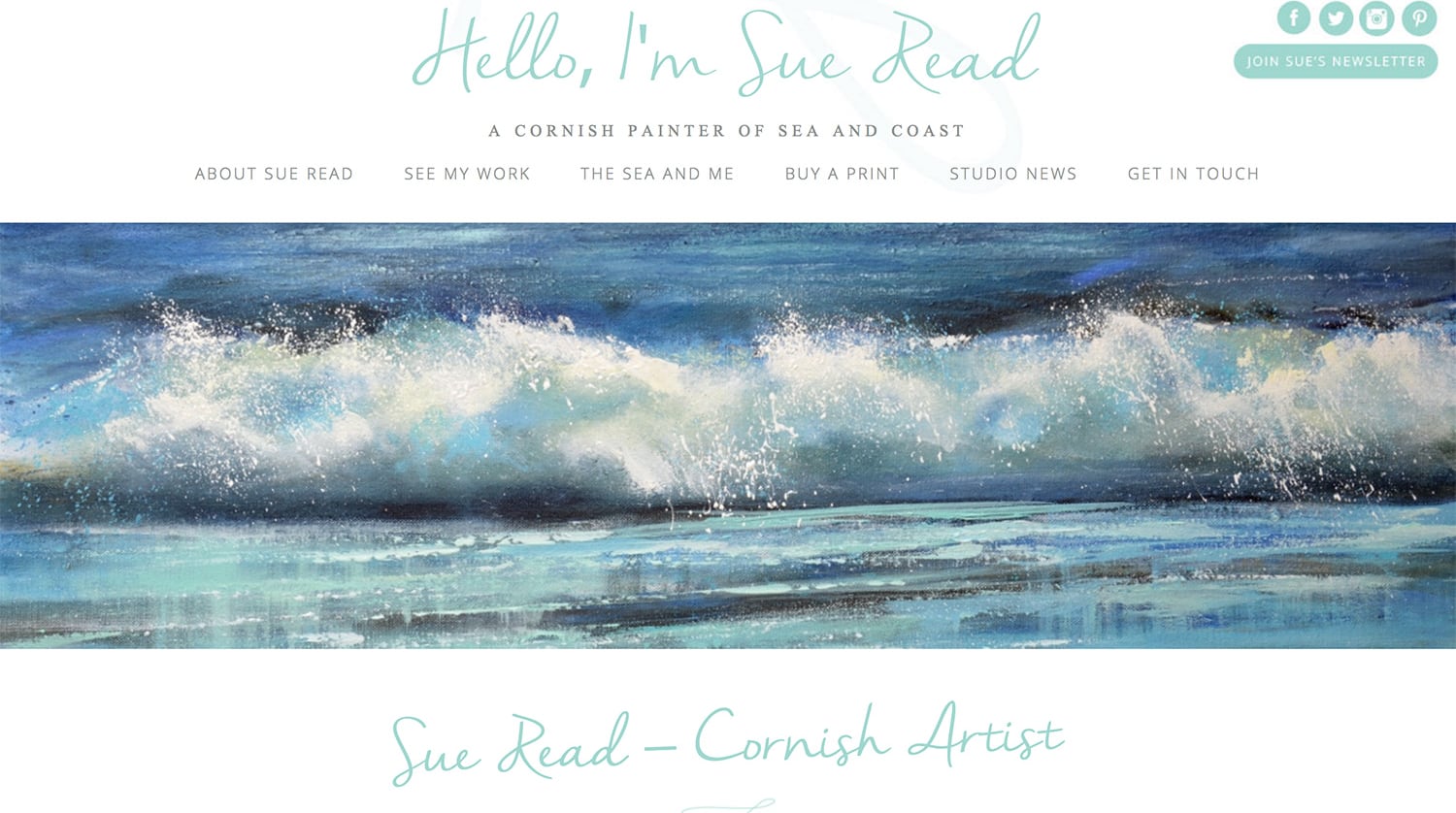 Sue Read: Animated Logo and Responsive Website Design, part 1 of 3