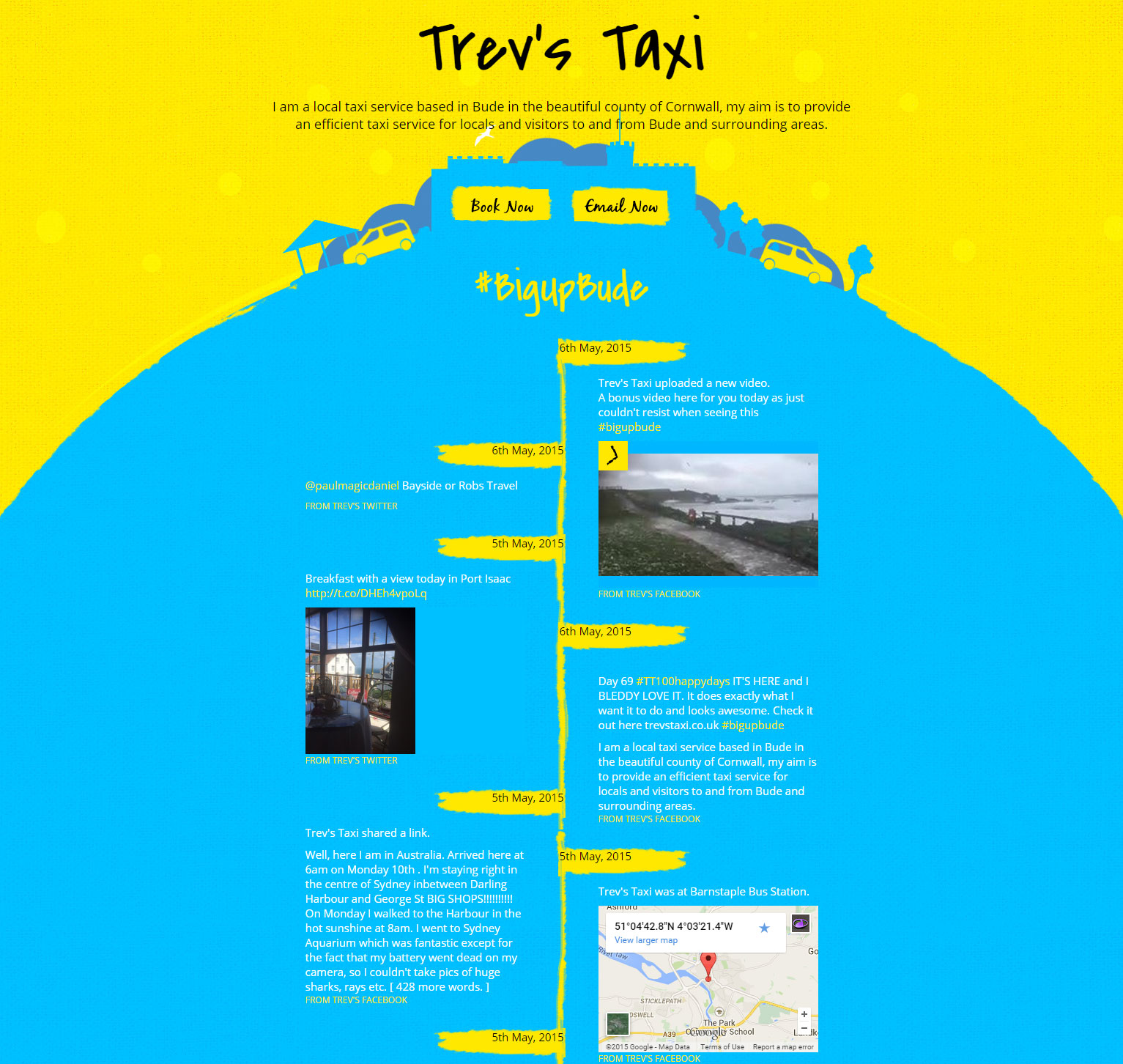 Taxi Based Website Design for Trevs Taxi in Bude