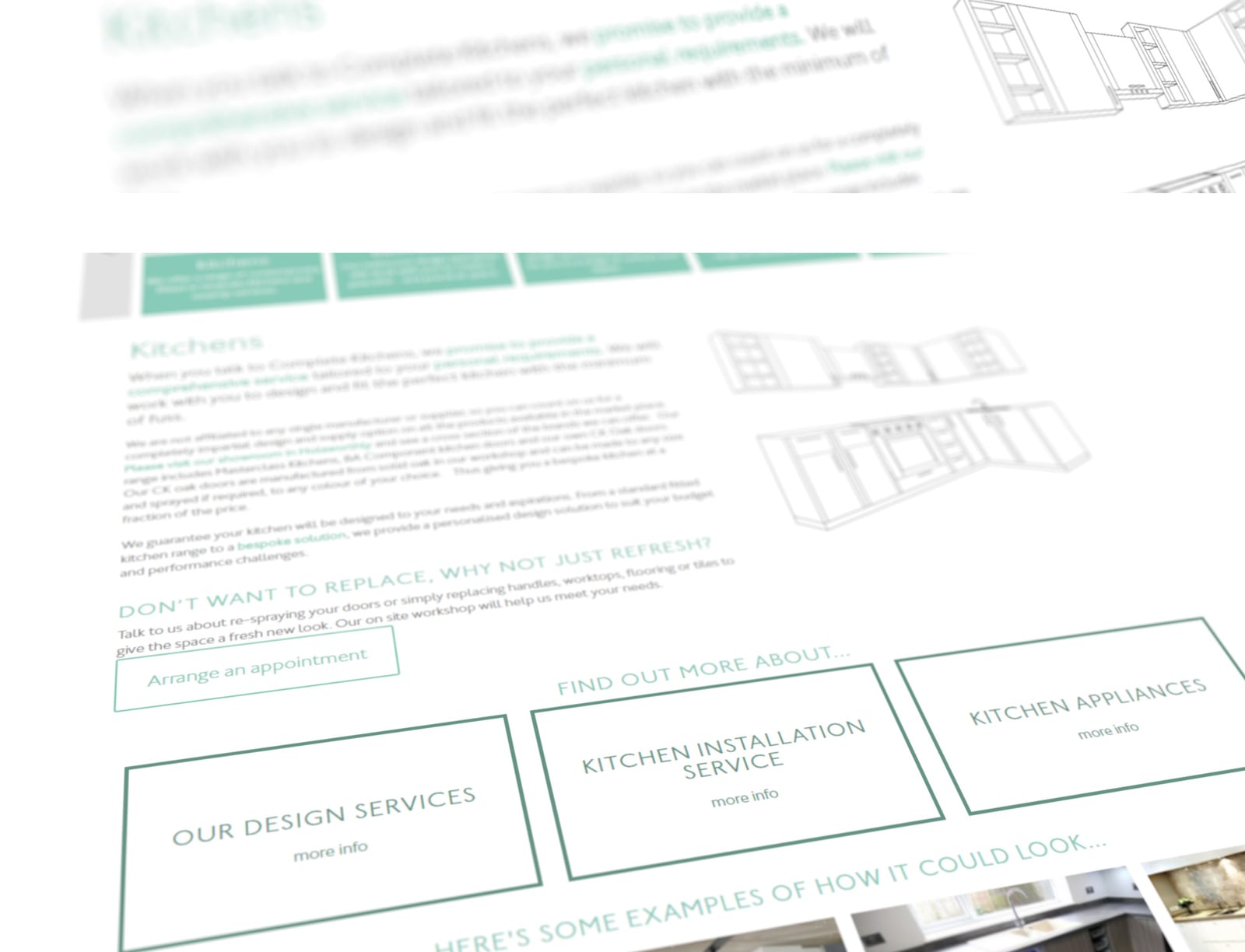 Website Design for Complete Kitchens in Holsworthy, part 2 of 2