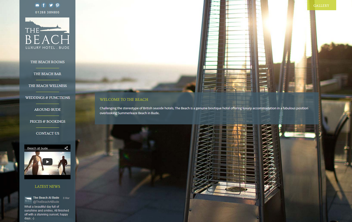 Website Development for the Beach Hotel in Bude, Cornwall