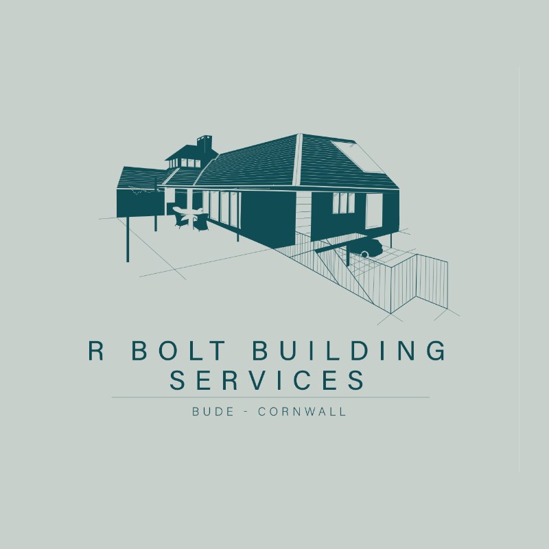 R Bolt Building Services logo: a dark green line drawing of a house over spaced capitals