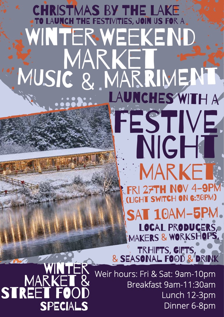 Christmas by the Lake winter market poster