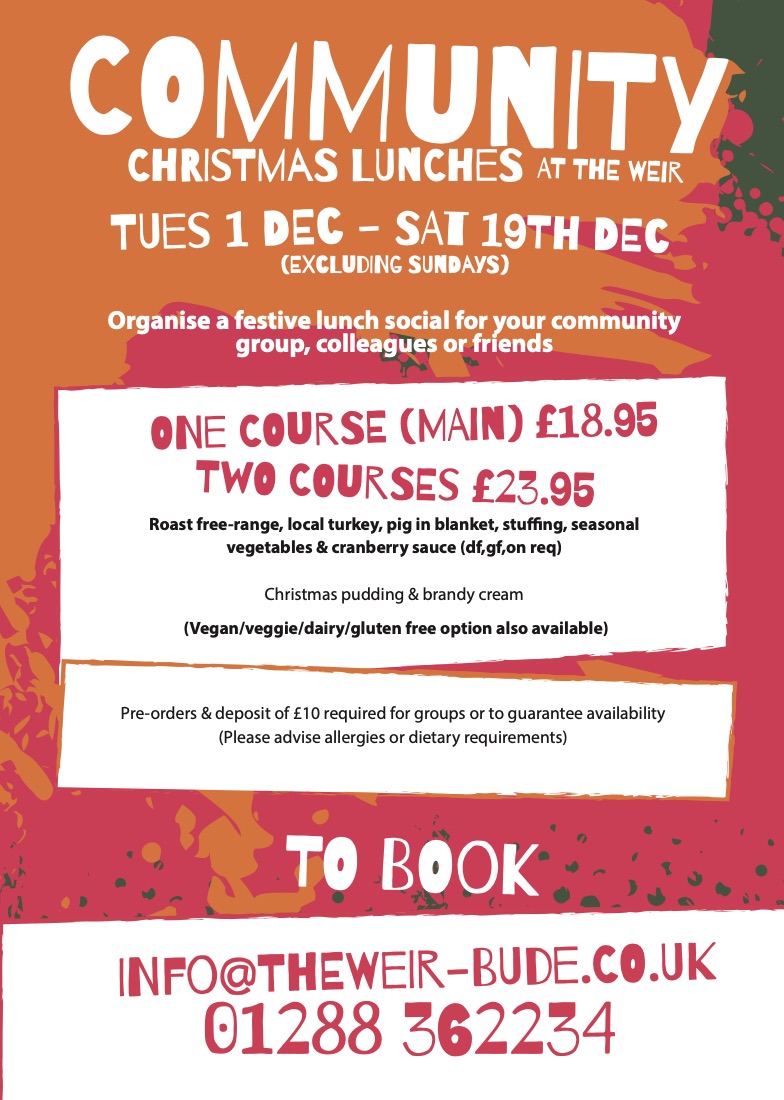 Community Christmas lunches poster