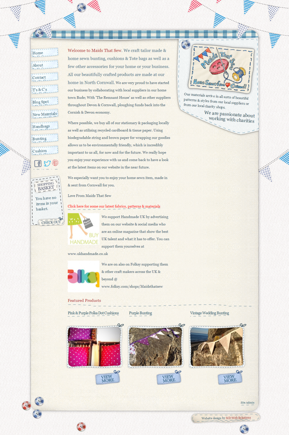 Marketing and WordPress Website for Maids That Sew in Bude, Cornwall