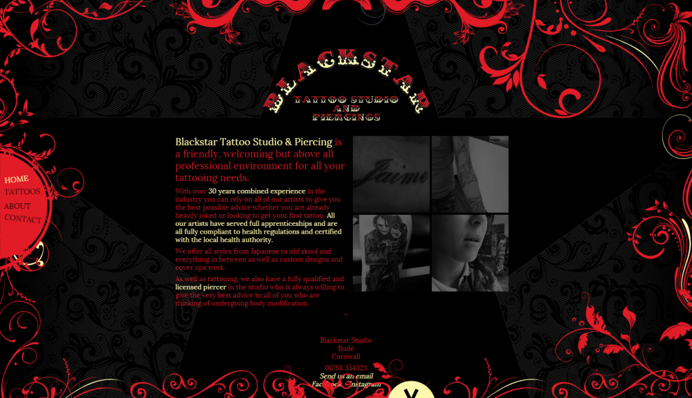 Tattoo Based Website Design in Bude, Cornwall