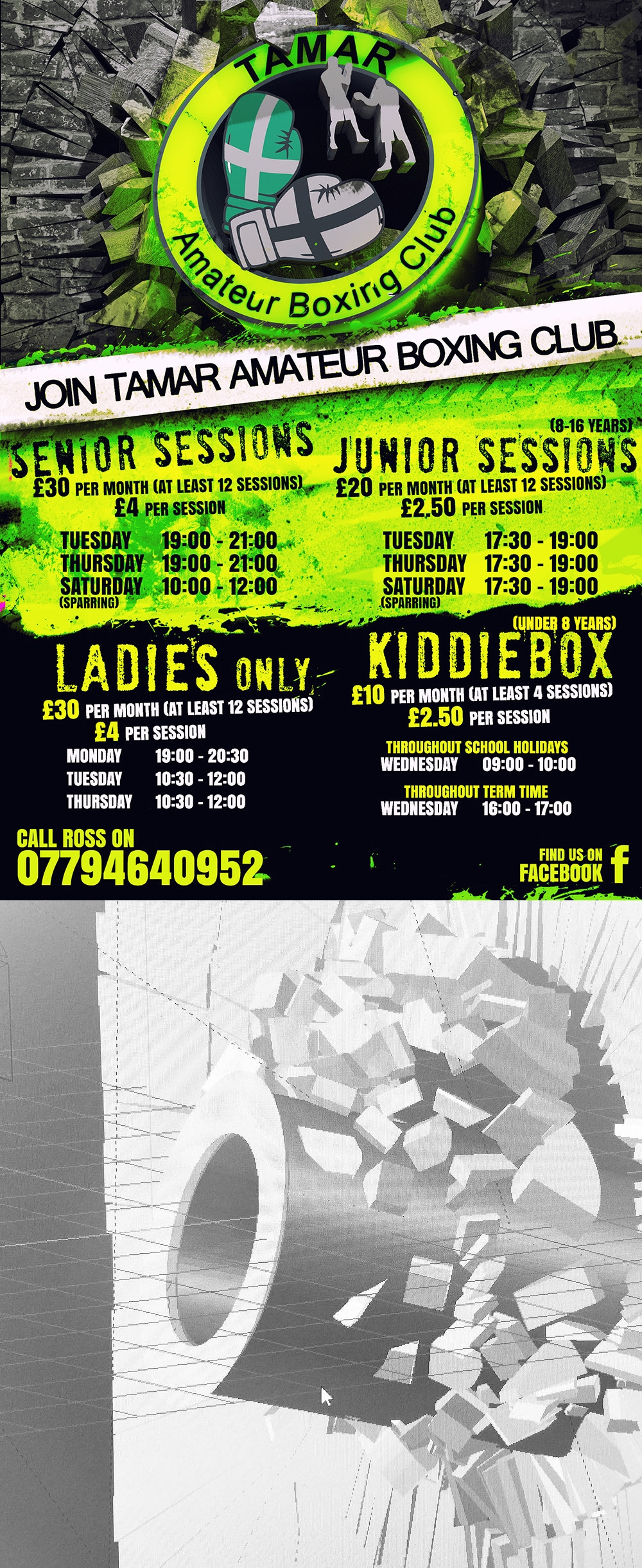 Leaflet Design for Tamar Boxing Club in Bude