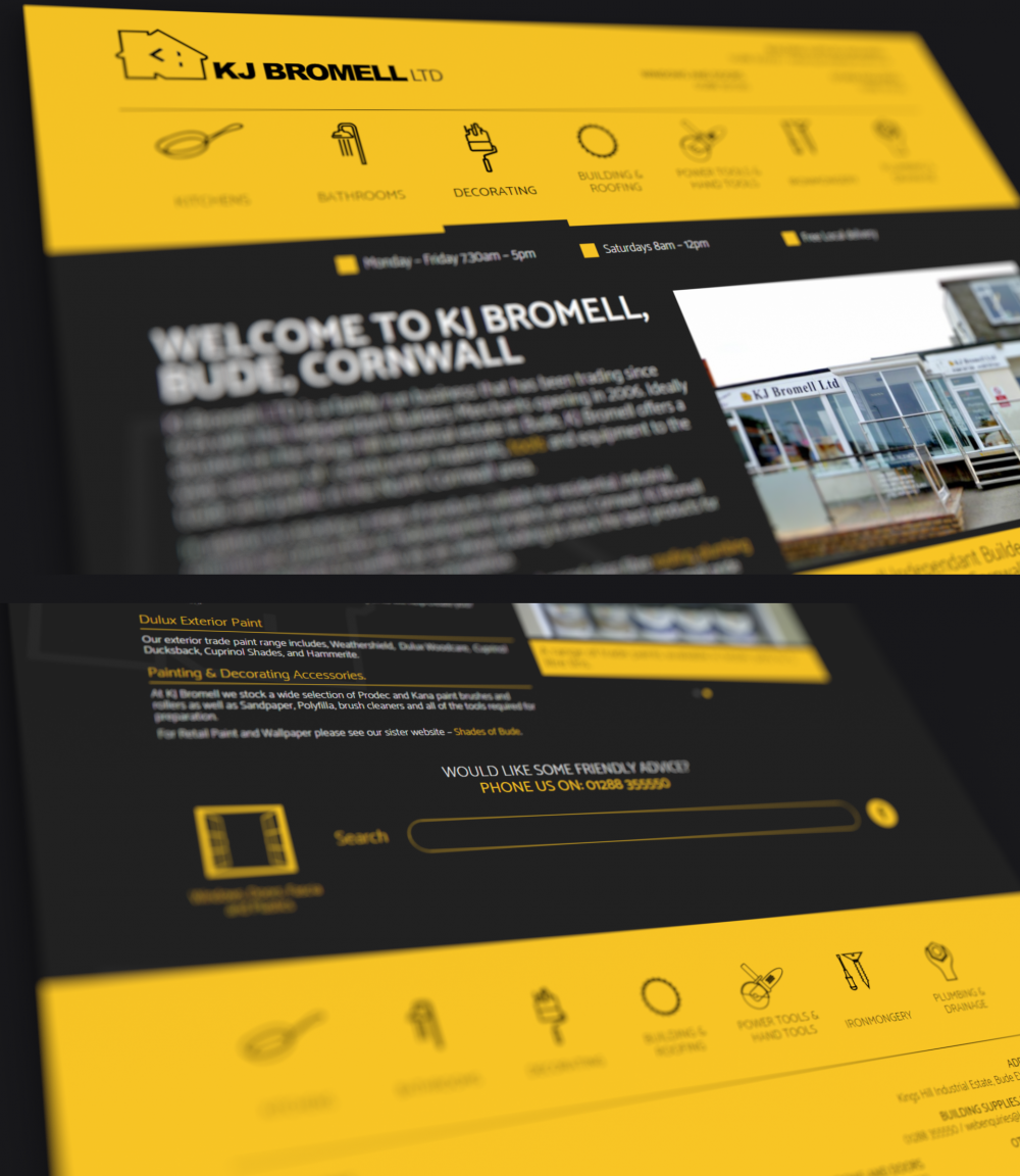Website Design For KJ Bromell A Builders Merchants In North