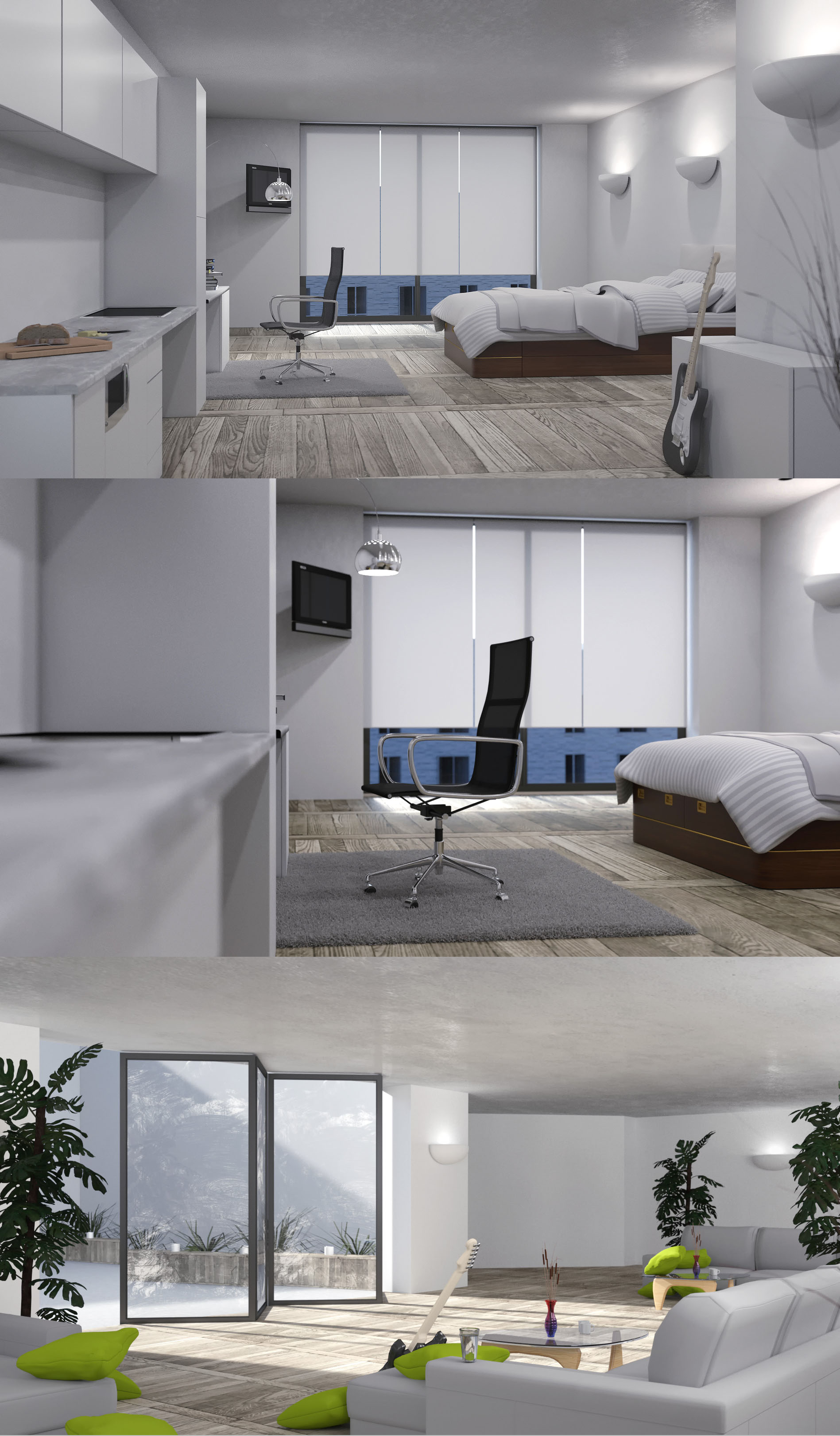 3D Visualisations of Luxury Student Apartments in Exeter